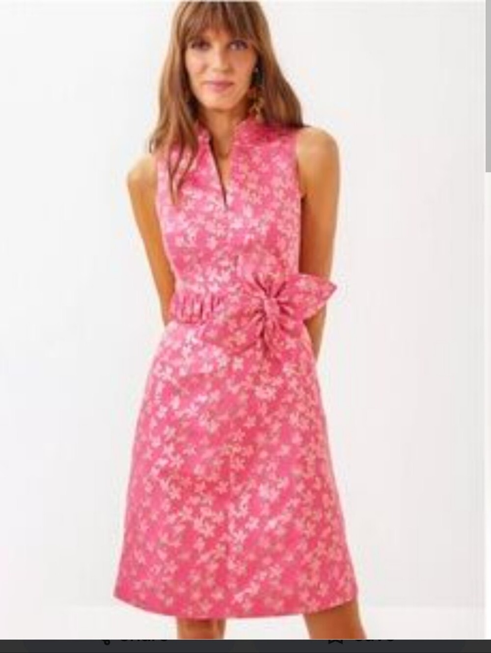 Lilly Pulitzer Tazie Dress Hot Pink & Gold Size 6 - Picture 10 of 11